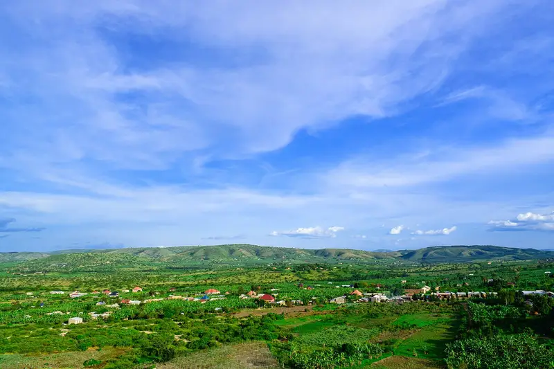 View across Biharwe hill near Mbarara City in western Uganda